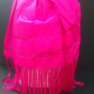 Mexican Fuchsia Shawl, Rebozo Wrap